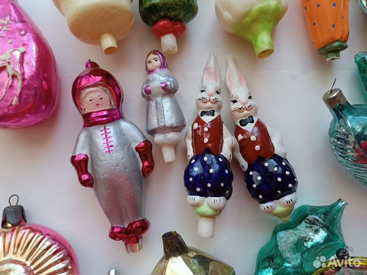 Елочные игрушки СССР фигурки Москабель