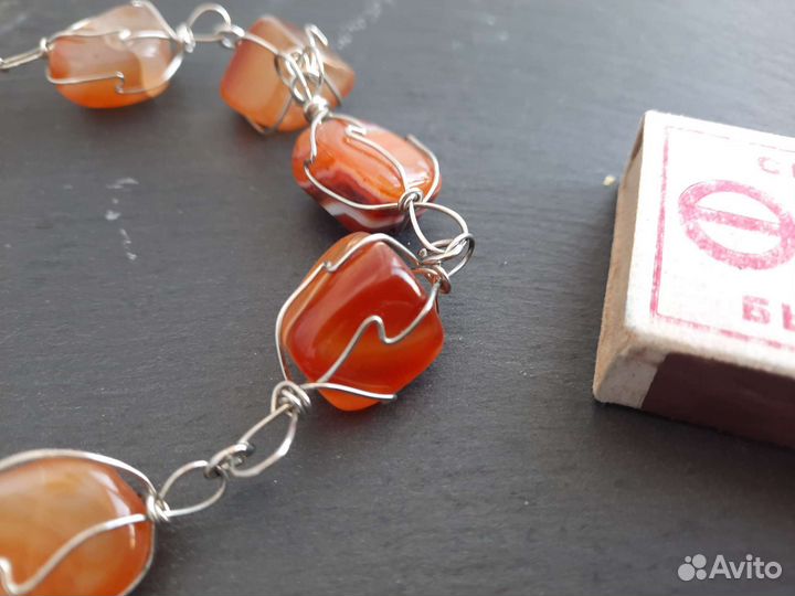 Бусы янтарь подвеска стильная новая