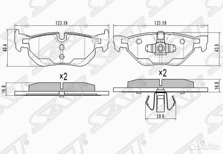 Колодки задние BMW 3 E90 ST34216774692