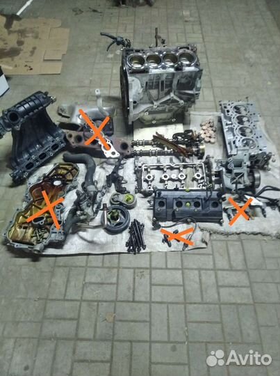 Блок цилиндров в сборе (шортблок) Mr20de