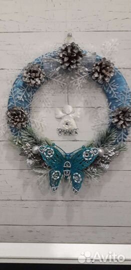 Рождественский венок на дверь