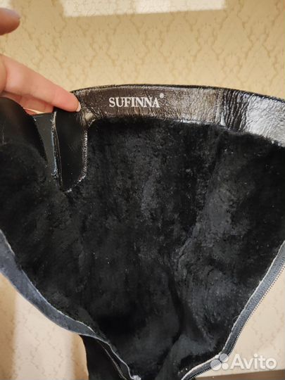 Зимние женские сапоги 37 натуральная замша