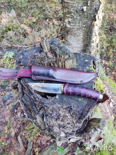 Шкуросъемный охотничий нож ручной работы. Клапан