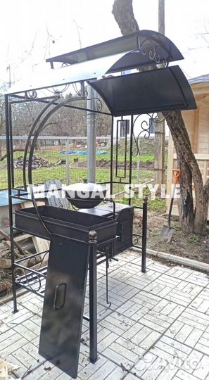 Мангал с крышей