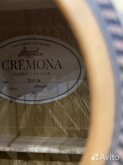 Классическая гитара Cremona 3/4 Чехия