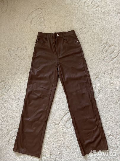 Брюки кожаные