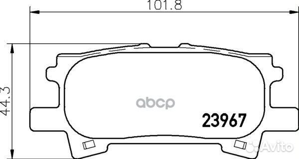 Колодки тормозные дисковые зад (PF-1498) NP