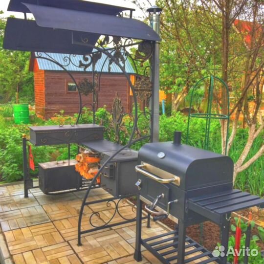 Мангал с крышей