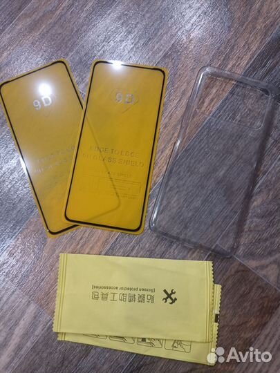 Чехол и 2 защитных стекла для poco m4 pro