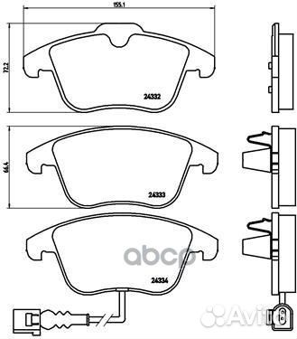 Колодки тормозные дисковые Xtra перед P8511