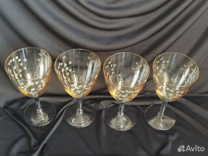 Фужеры, рюмки, цветное стекло, СССР (№2)