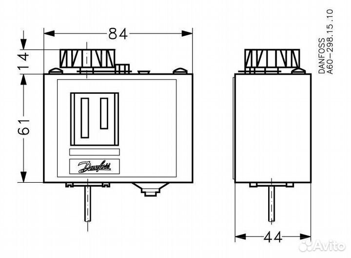 Danfoss 060L124766 - KP61 Реле температуры (термос