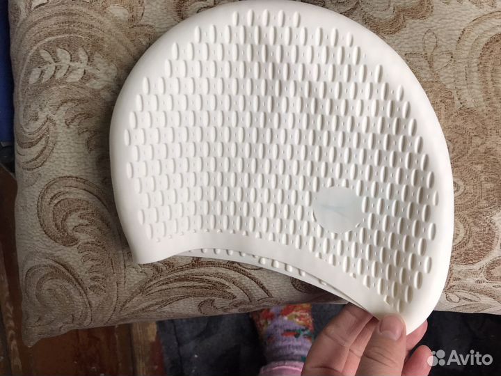 Шапочка для плавания детская белая