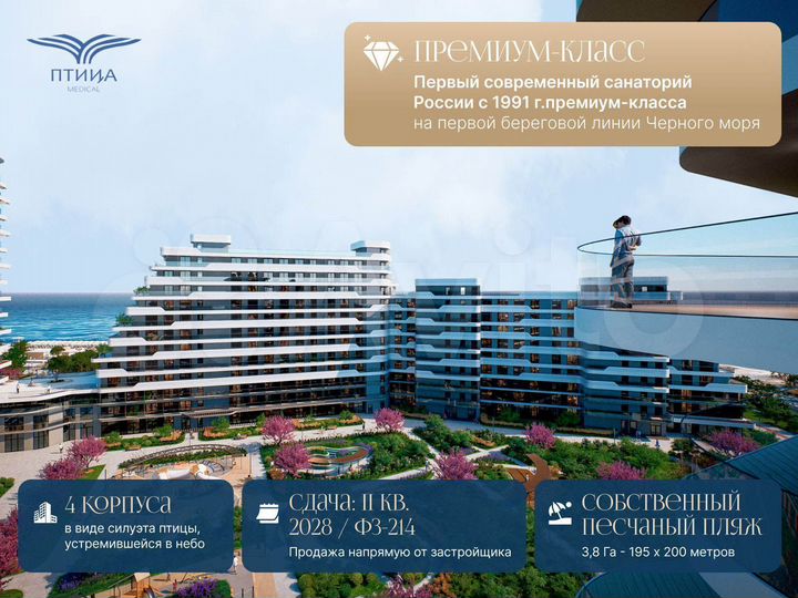 1-к. апартаменты, 33,2 м², 9/16 эт.