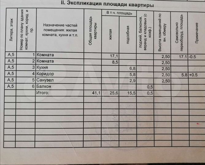 2-к. квартира, 41,1 м², 5/5 эт.