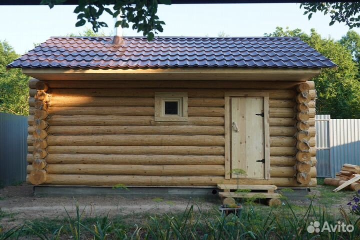 Баня из бревна под ключ (Ручная рубка,брус)