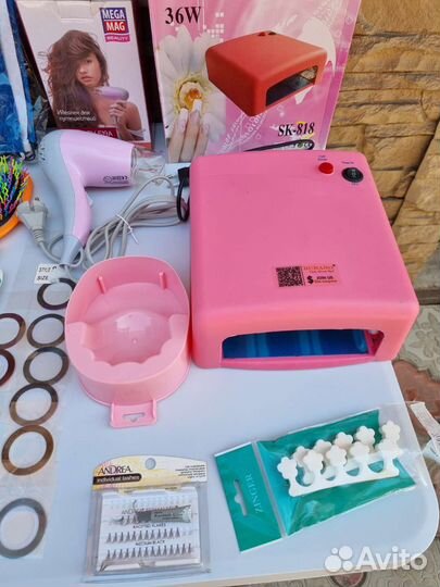 Маникюрный набор с лампой, уход за руками