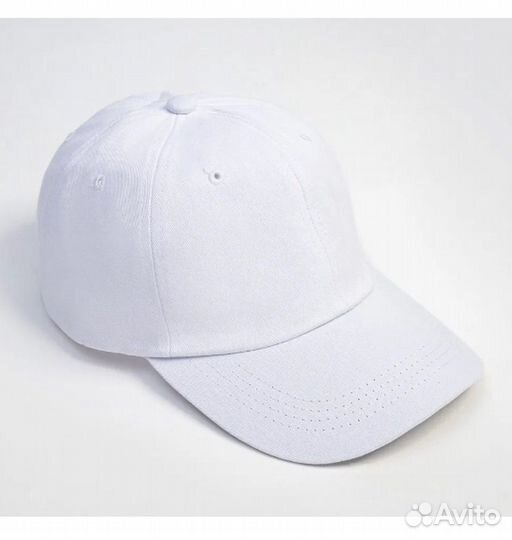 Бейсболка универмальная (кепка) белая