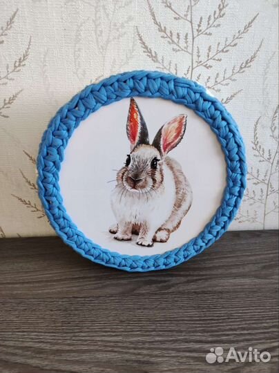 Корзина вязаная интерьерная