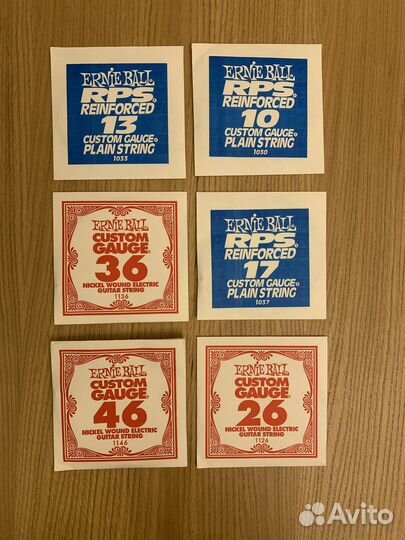Струны новые для электрогитары, набор из 6 струн
