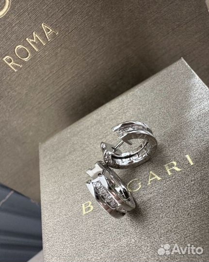 Золотые серьги Bvlgari B.zero1 585п.750п