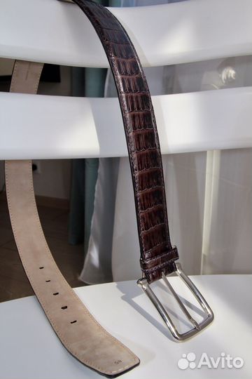 Ремень Brioni из кожи крокодила (оригинал)