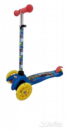 Самокат детский Hot Wheels колеса с подсветкой