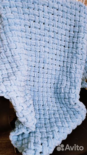 Плюшевые вязаные пледы