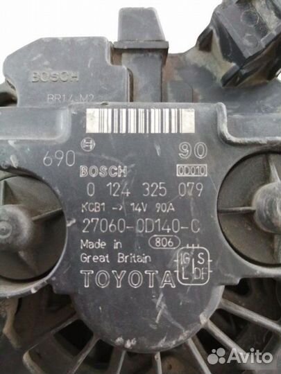 Генератор Toyota Corolla E12 3ZZ 2006