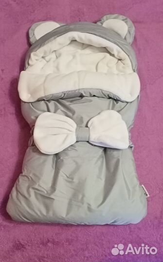 Зимний конверт на выписку или в коляску