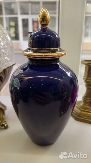 Ваза имбирная кобальтовое покрытие