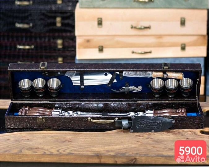 Шашлычный набор шампура нож Кизляр