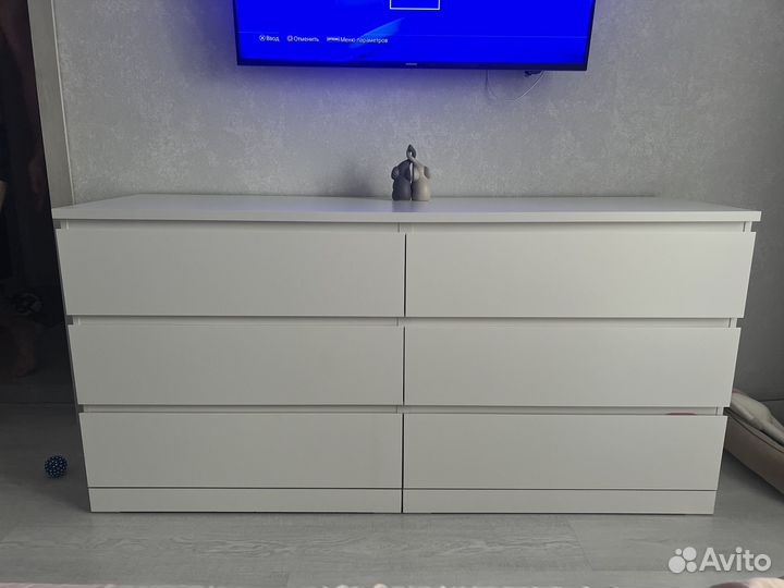 Комод IKEA мальм 6 ящиков белый