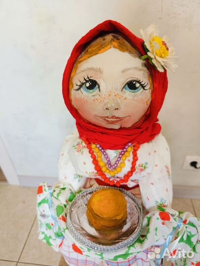 Интерьерная кукла масленица чучело
