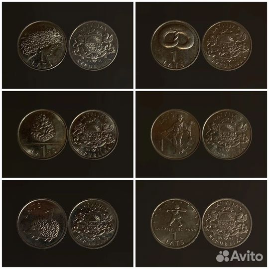 Монеты Латвии латы