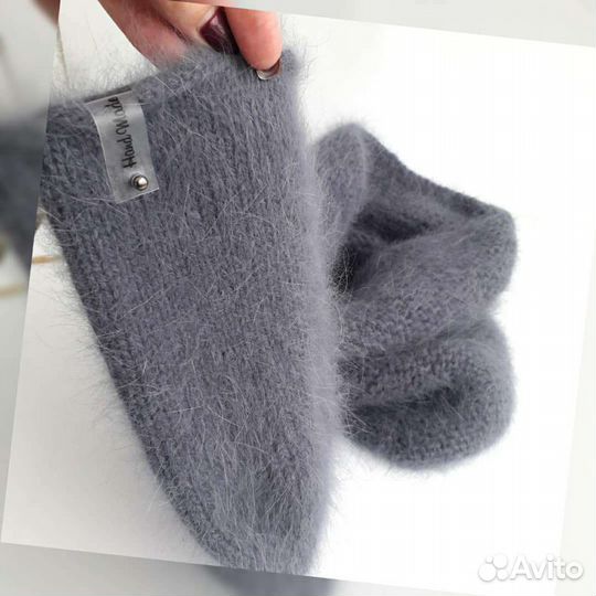 Шапка со снудом из пуха норки