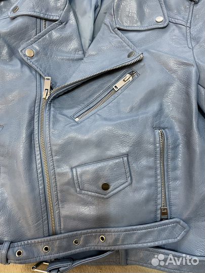 Кожаная куртка zara новая
