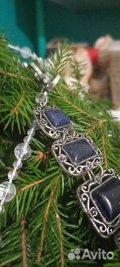 Винтажный браслет Авантюрин натуральный