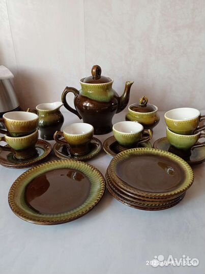 Кофейный сервиз глиняной
