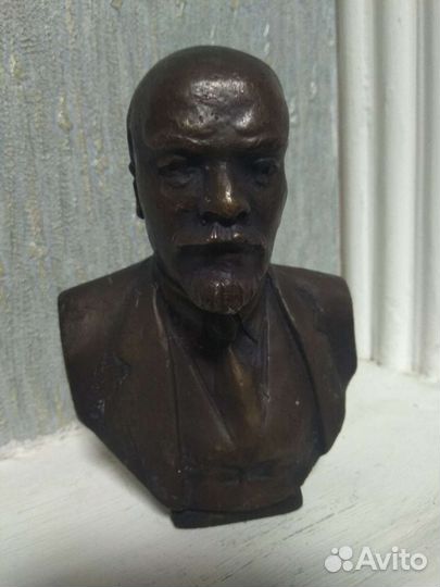 Винтажный медный бюст Ильича