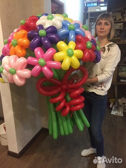 Цветы из воздушных шаров