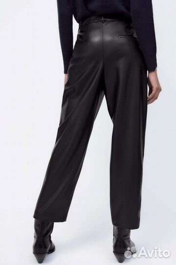 Новые женские брюки Zara из искусственной кожи S-M