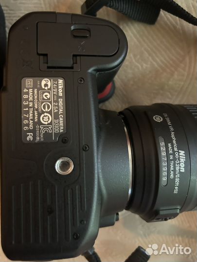 Зеркальный фотоаппарат nikon d3100 комплект