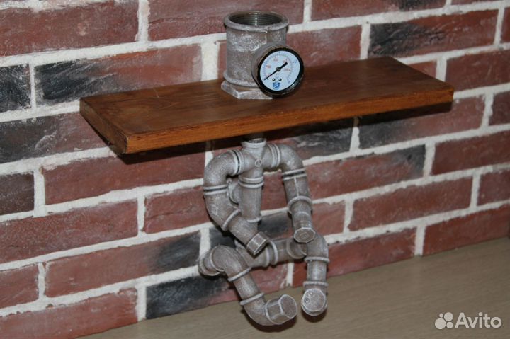 Полки лофт в туалет