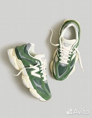 Кроссовки new balance 9060 зеленые