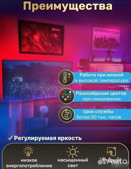 Светодиодная лента rgb 5 метров