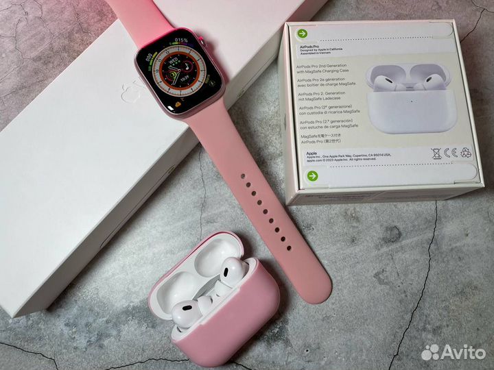 Комплект AirPods Pro 2 + Apple Watch 9