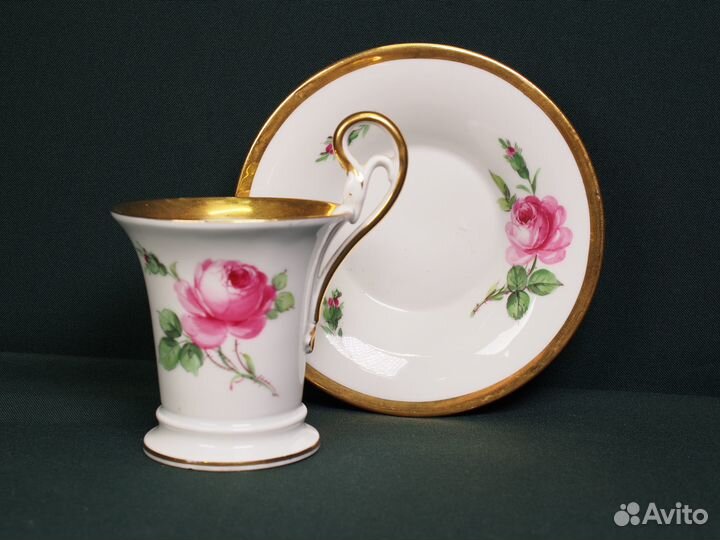 Мейсен. Антикварная кофейная пара. Германия