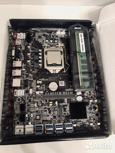 Материнская плата B75 B250C USB Miner 8-12 GPU