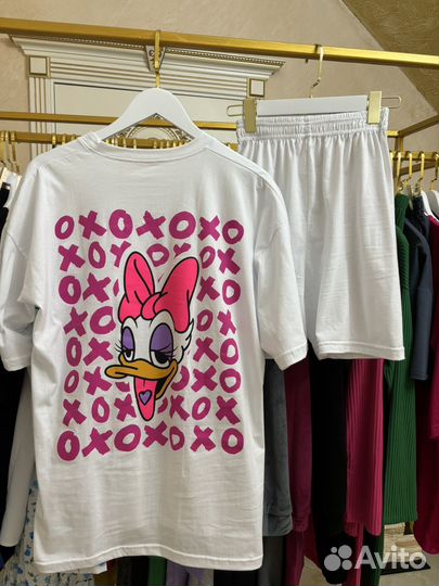 Костюм двойка: футболка + велосипедки